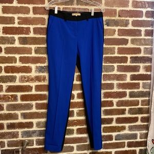 Michael Kors blue and black colored blocked trouser pants size 4